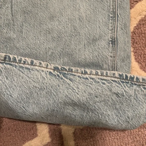 American Eagle Outfitters Light Blue High-Rise Wide Leg Jeans - Picture 4 of 8